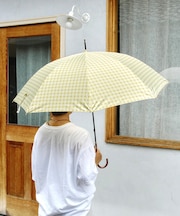 雨晴兼用雨傘長チェック