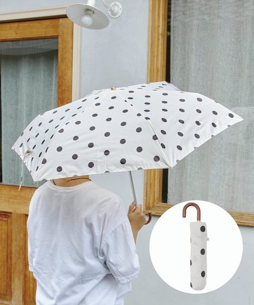 雨晴兼用雨傘折ポルカドット