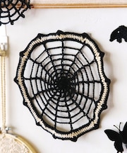 クロッシェ蜘蛛の巣ドイリー／Crochet Halloween