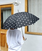 雨晴兼用雨傘長ポルカドット