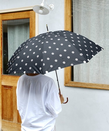 雨晴兼用雨傘長ポルカドット