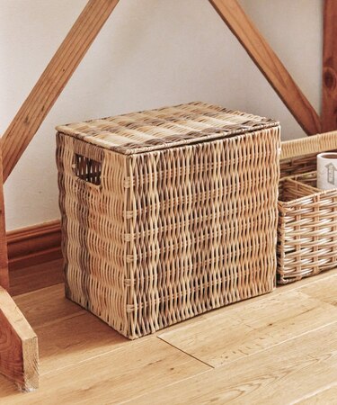 《WEB限定再入荷》PPフタ付き収納バスケットハーフ