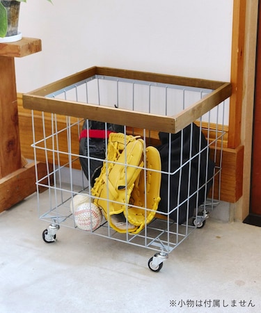 《WEB限定商品》WOODワイヤーバスケット：L