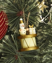 ミニドラムサンタオーナメント／クリスマス