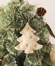 フェルト刺繍ツリーオーナメント／ナチュラルクリスマス