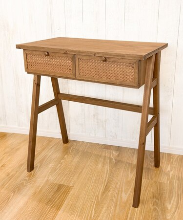 《WEB限定商品》ラタン2ドロワーテーブル