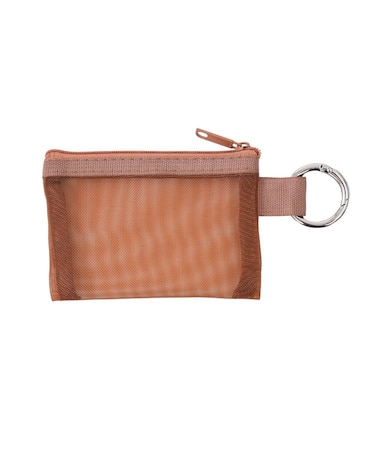 カラビナ付きメッシュポーチ