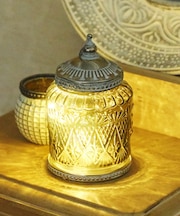 《WEB限定再入荷》アンティークガラスLEDランタン／フレンチモロッコ