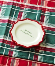 クリスマススカラップラインプレート：16cm／クリスマスアフタヌーンティー