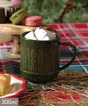 ニット柄マグカップ：300ml／クリスマスアフタヌーンティー