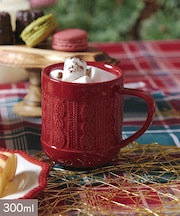 ニット柄マグカップ：300ml／クリスマスアフタヌーンティー