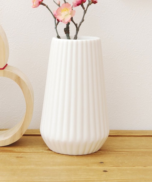 ストライプフラワーベース／正月のお飾り