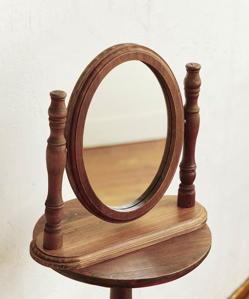 《WEB限定カラー》アンティークオーバル卓上ミラー