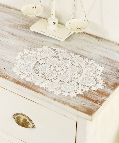 【USED美品】  フルレース　30cm オーバル レースドイリーオーバル：36cm／choupinet｜サリュの通販｜&mall