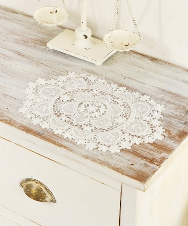 レースドイリーオーバル：36cm／choupinet