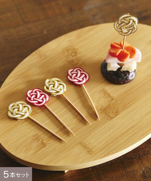水引ピック5本セット／花ひらく、新春のうつわ