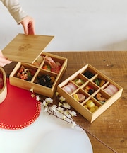 竹製重箱2段／花ひらく、新春のうつわ