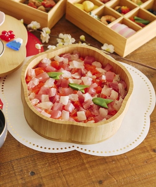 《WEB限定商品》竹製フラワー重箱／花ひらく、新春のうつわ