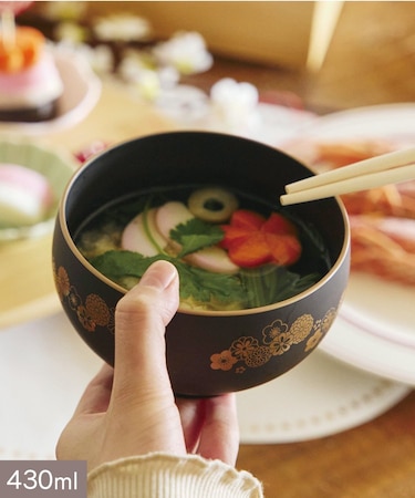 ほっこり汁椀:430ml/花ひらく、新春のうつわ