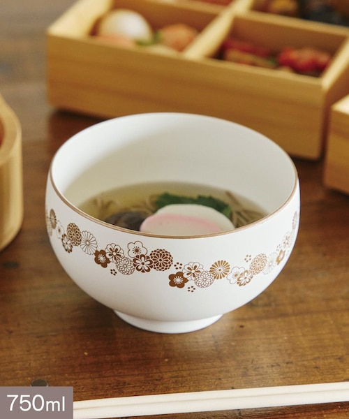 ほっこり汁椀大：750ml／花ひらく、新春のうつわ｜サリュの通販｜&mall