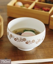 ほっこり汁椀大：750ml／花ひらく、新春のうつわ