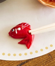 ガラスの箸置き鯛/花ひらく、新春のうつわ