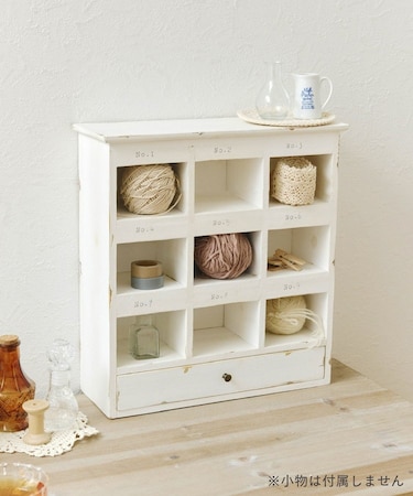 《WEB限定再入荷》ドロワー付きコレクションラック／choupinet