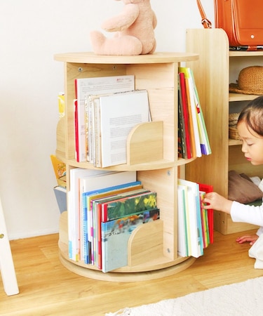 《WEB限定再入荷》回転式絵本ラック／chambre d'enfants