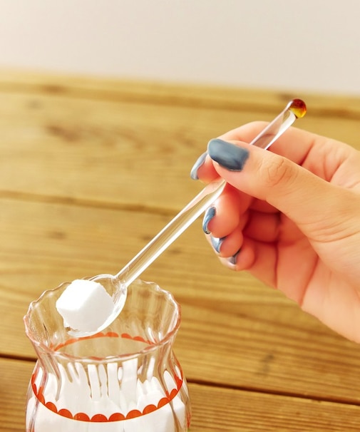 レトロフラワーガラスミニスプーン