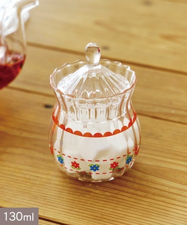 レトロフラワーガラスキャニスター：130ml