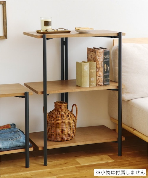 WEB限定商品》アイアンウッド3段オープンラック｜サリュの通販｜&mall