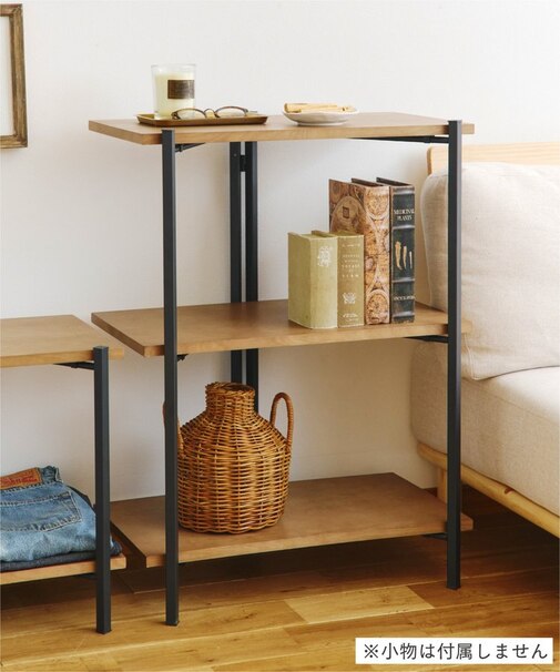 《WEB限定商品》アイアンウッド3段オープンラック