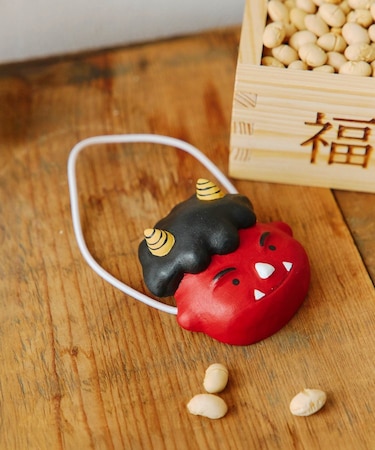 《WEB先行販売》木彫りのお面赤鬼／節分