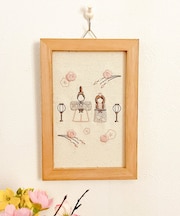 立ち雛刺繍パネル/ひなまつり