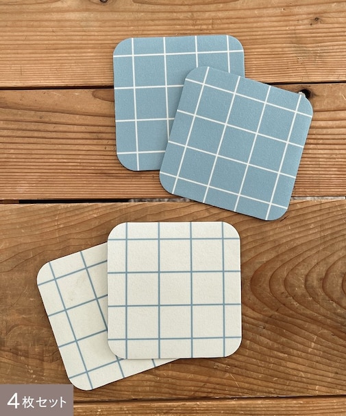 珪藻土ソフトコースター4枚セット／Colorful Sink Days