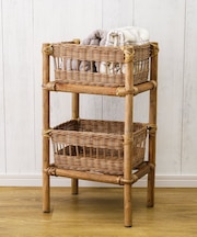 《WEB限定再入荷》ラタン2段ラック