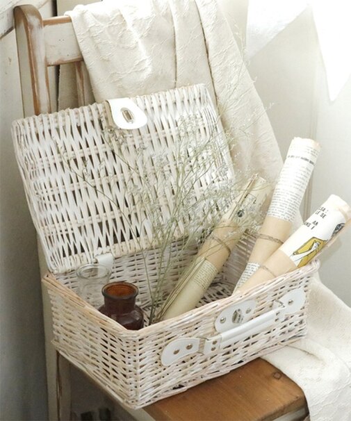 《WEB限定再入荷》ホワイトトランクバスケット