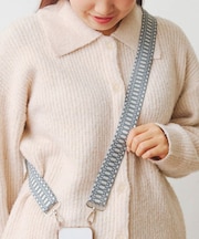 デザインボーダージャガードテープスマホストラップ