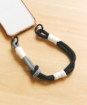 ボーダーデザインミックススマホストラップ