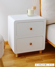 《WEB限定商品》ウッドマーブルサイドチェスト／milk latte