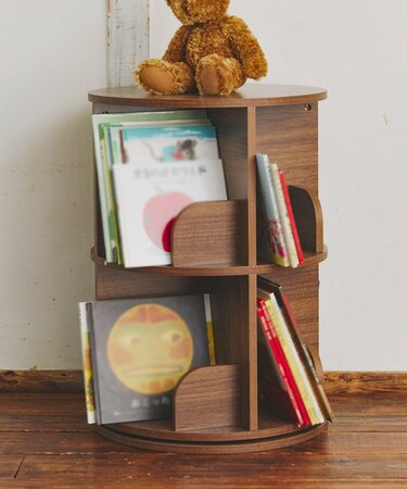 《WEB限定商品》回転式絵本ラック／こども部屋