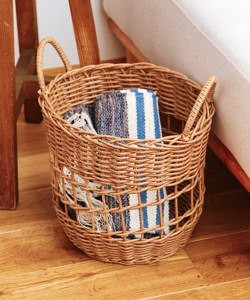 PEラタンハンドルバスケット