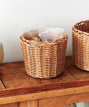 PEラタンラウンドバスケット：S