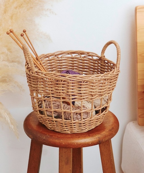 PEラタンミニハンドルバスケット