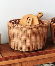 PEラタンラウンドバスケット：L