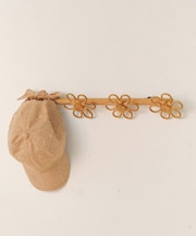 ラタンフラワーウォールフック4連/mignon