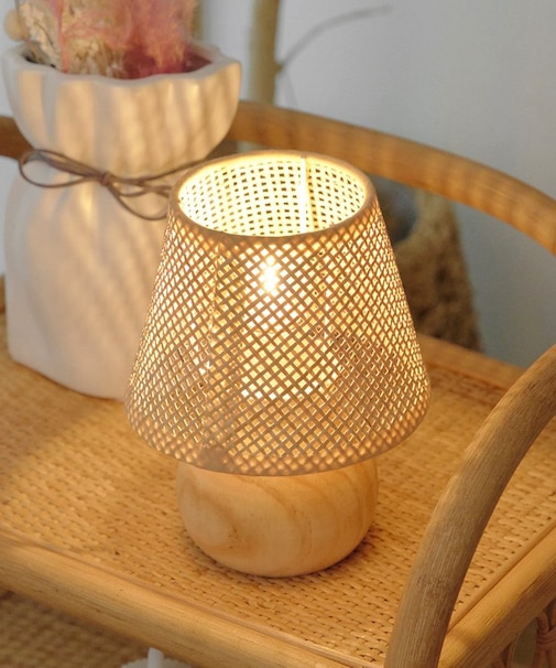 ラタンテーブルランプ／mignon