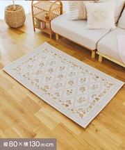 アンティークフラワーラグ：80×130cm／mignon