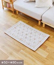 アンティークフラワーマット：50×80cm／mignon
