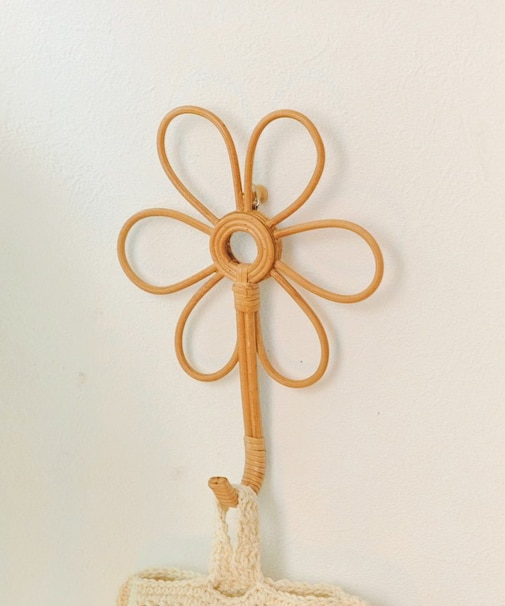 ラタンフラワーウォールフック／mignon